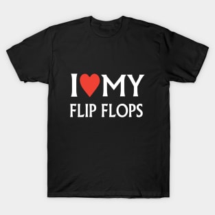 Funny Summer Sunshine I Love My Flip Flops Cute Beach T-Shirt